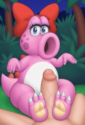 ai_generated birdo feet foot_fetish footjob footplay mario_(series) nails nintendo pawjob paws pov uncensored