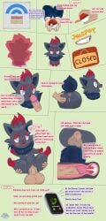 ahe_gao anus ass balls balls_deep big_penis blue_eyes blush breasts bulge butt_grab cellphone cum cum_in_uterus cum_in_vagina cum_inside duo english_text female feral from_behind_position generation_5_pokemon grey_body grey_fur human human_on_feral humanoid_genitalia leg_grab licking looking_pleasured looking_up majika male male/female male_on_feral neck_tuft nintendo open_mouth oral paws penis_lick phone_call pokeball pokemon pokemon_(species) pokephilia pussy questionable_consent red_fur school_uniform sign simple_background size_difference smile speech_bubble stomach_bulge surprised_expression tail text thigh_grab tuft uterus vaginal_penetration vaginal_penetration zoophilia zorua