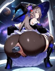 ai ai_generated anal_insertion anal_object_insertion anus_hair ass big_ass excessive_pubic_hair fat_pussy female gravityboy hairy_anus high_heels honkai:_star_rail honkai_(series) huge_ass huge_butt presenting presenting_hindquaters presenting_pussy pubic_hair pussy solo squatting tagme the_herta_(honkai:_star_rail) very_hairy_pussy