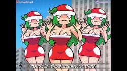 :3 ad animated big_breasts bounce bouncing_breasts breasts cleavage clothed clothed_female commercial dancing dress english_text female funny green_hair hair_between_eyes hi_res highres hips hips_wider_than_shoulders humanized jumping light-skinned_female long_hair mario mario_(series) meme messy_hair minus8 mp4 music nintendo nintendo_switch no_sex parody parody_porn piranha_plant piranha_plant_girl plant plants red_dress rule_63 safe smile smiling_at_viewer sound strapless strapless_dress super_mario_rpg thick_thighs thighs tongue twitter video youtube