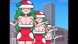 :3 ad animated big_breasts bounce bouncing_breasts breasts cleavage clothed clothed_female commercial dancing dress english_text female funny green_hair hair_between_eyes hi_res highres hips hips_wider_than_shoulders humanized jumping light-skinned_female long_hair mario mario_(series) meme messy_hair minus8 mp4 music nintendo nintendo_switch no_sex parody parody_porn piranha_plant piranha_plant_girl plant plants red_dress rule_63 safe smile smiling_at_viewer sound strapless strapless_dress super_mario_rpg thick_thighs thighs tongue twitter video youtube
