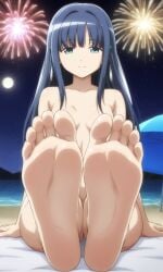 1girls 2025 ai_generated barefoot beach blue_eyes blue_hair completely_nude completely_nude_female feet female female_focus female_human female_human_feet flat_chest flying_spirit foot_fetish foot_focus human human_only looking_at_viewer magia_record:_mahou_shoujo_madoka_magica_gaiden magical_girl mahou_shoujo_madoka_magica medium_breasts medium_hair naked naked_female nanami_yachiyo not_furry nude nude_female outdoors outside puella_magi_madoka_magica soles toes white_skin white_skinned_female