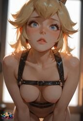 ai_generated armpit arms_behind_back arms_up beautiful doctor_payne female m mario_(series) petite princess_peach solo solo_female solo_focus super_mario_bros. teen teenage_girl teenager waifu