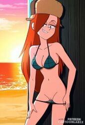 ai_generated attractive cartoony female grabbing gravity_falls orange_hair panties panties_around_leg panties_aside panties_down panties_removed pulling pulling_clothing pulling_down_pants pulling_panties stripping taking_clothes_off taking_off_panties wendy_corduroy