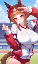 1girls ai_generated animal_ears anthropomorphization artist_request eyes female hair legs skin tagme transcend_(umamusume) umamusume umamusume_pretty_derby young