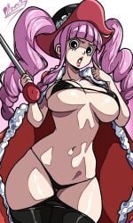 1girls azurebay big_breasts breasts busty cape curvy female female_only hat huge_breasts latex latex_bikini long_hair one_piece pants_down perona pink_hair sexy skimpy skimpy_bikini solo solo_focus stockings stockings_down thick_thighs thighhighs thong twintails umbrella underboob voluptuous wide_hips