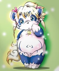 blonde_hair chibineco chubby flaccid hair male_only panda penis