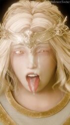 1boy 3d after_fellatio blender blonde_hair clothed cum cum_on_face cum_on_tongue desess3intes elden_ring eye_contact facial femboy fromsoftware looking_at_viewer miquella miquella_the_kind pov tagme tiara tongue tongue_out yaoi yellow_eyes