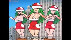:3 ad animated big_breasts bounce bouncing_breasts breasts cleavage clothed clothed_female commercial dancing dress english_text female funny green_hair hair_between_eyes hi_res highres hips hips_wider_than_shoulders humanized jumping light-skinned_female long_hair mario mario_(series) meme messy_hair minus8 mp4 music nintendo nintendo_switch no_sex parody parody_porn piranha_plant piranha_plant_girl plant plants red_dress rule_63 safe smile smiling_at_viewer sound strapless strapless_dress super_mario_rpg thick_thighs thighs tongue twitter video youtube