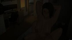 animated big_breasts big_breasts cowgirl_position friends_mother milf mounting netorare ntr ntrman sex_in_bed sex_in_bedroom soomin tenants_of_the_dead younger_female
