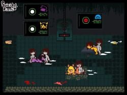 3girls accurate_art_style after_ejaculation animated cum cum_in_mouth cum_in_pussy deer_girl dialogue_box ejaculation english_text fellatio hetero kris_(deltarune) kris_female_(deltarune) longer_than_one_minute mmf_threesome multiple_boys multiple_girls noelle_holiday nude penis pixel_animation pixel_art pussy rape raped sex suicidalpixel susie_(deltarune) tagme threesome vaginal_penetration video