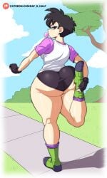 ass big_ass big_breasts big_butt big_thighs breasts daf_n_half dragon_ball dragon_ball_z exercise female female_focus female_only solo tagme thick thick_ass thick_butt thick_legs thick_thighs videl