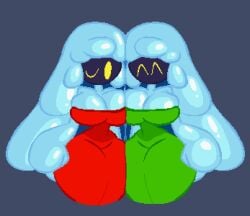 2girls ^^ alphadream big_breasts breast_press breast_squish breasts gigi_(mario) jellyfish_sisters looking_at_viewer mario_(series) mario_and_luigi:_superstar_saga mario_and_luigi_(series) merri_(mario) nintendo no_mouth tagme thick_thighs thigh_press thigh_squish thighs vannortt wide_hips wobblort