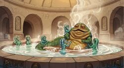 ai_generated alien_girl artist_request bath bathing green_skin harem harem_girl harem_girls hutt jabba_the_hutt large_ass large_breasts slave_girl source_request star_wars steam submissive_female twi'lek