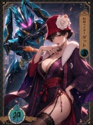 ai_generated armor armored_female artist_request blush breasts bunny_ears clothing datt_(kamen_rider_my-th) female hat helmet kamen_rider kamen_rider_datt kamen_rider_my-th_(series) tagme tagme_(artist) thighs tokusatsu