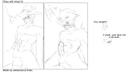 amberlance.frskn artist_name azure_(forsaken) balls big_dildo blush blush_lines blushed_face blushing_at_partner blushing_male blushing_profusely comic comic_page comic_panel english_text forsaken_(roblox) male/ambiguous male/nonbinary nervous nervous_expression nervous_male nervous_sweat nervous_sweating nonbinary nonbinary_(lore) pegging pegging_male penis penis_in_ass riding riding_dildo roblox roblox_game robloxian sex testicles text transmasc two_time_(forsaken)