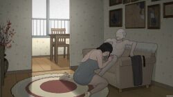 animated big_breasts infidelity netorare ntr ntrman older_male park_minjee sucking_penis tenants_of_the_dead younger_female