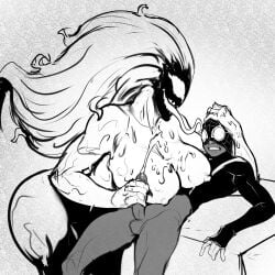 1:1 2025 5_fingers alien alien_humanoid balls bent_arm big_breasts big_dom_small_sub big_eyes big_hair big_nipples biped black_and_white bodily_fluids bottomless bottomless_human bottomless_male breast_rest breasts claws clenched_teeth clothed clothed/nude clothing cum cum_on_breasts cumshot dark_balls dark_body dark_glans dark_nose dark_penis dark_skin digital_drawing_(artwork) digital_media_(artwork) dominant dominant_female dominant_humanoid duo ejaculation empty_eyes erect_nipples erection female female_humanoid female_on_human finger_claws fingers flowing_hair genital_fluids genitals glans glistening glistening_genitalia glistening_glans glistening_nose glistening_penis hair handjob head_grab hi_res human human_on_humanoid humanoid humanoid_hands interspecies izra larger_female larger_humanoid leaning leaning_forward long_hair long_tongue looking_at_another looking_at_partner looking_down looking_down_at_another looking_down_at_partner lying male male/female male_human male_on_humanoid mammal marvel mask miles_morales monochrome nipples not_furry nude nude_female nude_humanoid on_back open_mouth open_smile orgasm penile penis penis_grab raised_mask scream_(marvel) sex sharp_teeth shirt size_difference smaller_human smaller_male smile smiling_at_another smiling_at_partner spider-man_(character) spider-man_(series) standing submissive submissive_human submissive_male superhero superhero_costume symbiote teeth thick_thighs three-quarter_view tongue tongue_out topwear