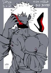 2022 ahe_gao ahegao_face bakugou_katsuki big_breasts big_breasts black_high_heels black_shoes blonde_hair blonde_hair_male blonde_male boku_no_hero_academia breast_grab breasts breasts_out foot_fetish helfyr high_heels high_heels_removed human kinktober kinktober_2022 licking licking_shoes male male_boobs male_breasts male_only my_hero_academia nipple nipple_play nipples_outside nobodick partially_clothed pleasure pleasure_face pleasured pleasured_face pleasured_male shoes shoes_only shoes_removed smell smelling smelling_shoe smelling_shoes sniffing sniffing_shoe solo solo_focus solo_male