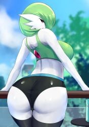 ass breasts cameltoe furry gardevoir gen_3_pokemon highres huge_ass large_breasts nintendo pokemon pokemon_(creature) sana!rpg tagme thick_thighs thighs