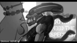alien_(franchise) animated blowjob cum cute cute_fangs deepthroat fangs fellatio huge_breasts large_breasts mellomi monster monster_girl pet see-through slime slime_(substance) slime_monster spine swallowing swallowing_cum tagme tail tail_wagging teeth teeth_showing teeth_visible testicles_clench throbbing translucent_body video xenomorph