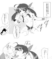 1boy 1boy1girl 1girl1boy 1girls black_and_white blush blush blush_lines breast_exposed breasts breasts_out fatal_fury fatal_fury:_city_of_the_wolves female forced forced_kiss garou:_mark_of_the_wolves hotaru_futaba king_of_fighters knife knifepoint kof light-skinned_female light_skin male nipples older_male older_male_and_younger_female open_mouth questionable_consent ragged_clothing redle ribbon ribbon_in_hair ribbons snk tagme tongue tongue_kiss tongue_out twintails