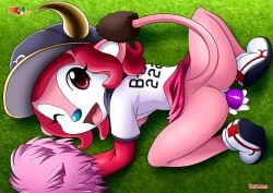 1girls anthro ass bbmbbf bottomless breasts buffalo_bell dildo dildo_in_pussy female female_only fur34 looking_at_viewer masturbation nipples nippon_professional_baseball one_eye_closed open_mouth palcomix pussy sex_toy solo tongue vaginal vaginal_insertion vaginal_masturbation