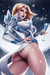 ass_focus blonde_female blonde_hair blue_eyes bubble_butt dat_ass emma_frost emma_frost_(marvel_rivals) hellfire_club marvel marvel_comics marvel_rivals oiuuart thong white_queen x-men