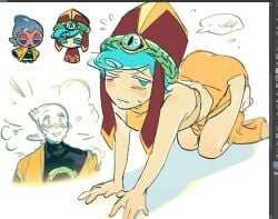 aged_up cjay_black21 cookie_run cosplay peppermint_cookie sorbet_shark_cookie