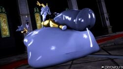 16:9 3d_(artwork) 4k absurd_res ambiguous_gender animal_genitalia animal_penis anthro balls big_balls big_penis bodily_fluids cock_vore cryowolf9 cum digital_media_(artwork) equine_genitalia equine_penis genital_fluids genitals hi_res huge_balls huge_cock hyper hyper_balls hyper_genitalia hyper_penis leaking_cum penile penis pseudoregalia sitting_on_balls solo source_filmmaker_(artwork) sybil_(pseudoregalia) vore widescreen