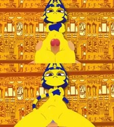1girl1boy 2d anal anal_sex anal_sex animal_crossing ankha ankha_(animal_crossing) ankha_ride_(minus8) ass ass backshots big_ass bored_sex breasts breasts cat_ears cat_girl catgirl completely_nude_female completely_nude_male deep_penetration female hands_on_breasts looking_at_partner looking_at_viewer male male_on_bottom minus8 naked nintendo sex straight tail vaginal_penetration villager_(animal_crossing) yellow_skin zone