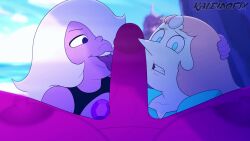 1futa 2d 2d_animation 2girls amethyst_(steven_universe) big_penis cartoon_network dickgirl futanari garnet_(steven_universe) hard_cock kaleido_ftx loop no_sound pearl_(steven_universe) steven_universe steven_universe_future tagme video
