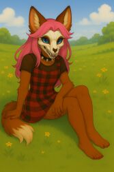 ai_generated clothed femboy furry painted_nails punk solo