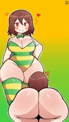 ass big_ass chara female female_chara girl kagekao presenting_hindquarters undertale