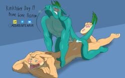 abs anal anthro assassinfenrir blue_body blush bodily_fluids clenched_teeth colored cum cum_in_ass cum_inside digital_media_(artwork) dragon drasheen_hoimura duo eastern_dragon from_behind_position fur genital_fluids green_eyes hi_res kinktober lagomorph leporid looking_pleasured male male/male mammal multicolored_body multicolored_fur muscular muscular_anthro muscular_male mythological_creature mythological_scalie mythology pawpads pecs pink_nose pink_pawpads prone_bone_position rabbit scalie sex shaded simple_background smoke smoke_from_nose sweat sweatdrop tail tan_body tan_fur teeth tongue tongue_out two_tone_body two_tone_fur