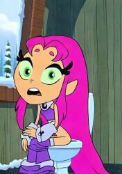 ai_generated peeing starfire tagme teen_titans_go video