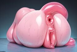 ai_generated anus body_horror breasts darkeffect donut_anus inanimate inanimate_object love_doll pink pink_body pussy rubber_creature sex_doll sex_toy silicone silicone_breasts