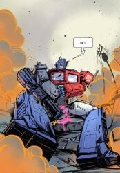 1boy digital_media_(artwork) dubious_consent fingering fingering_pussy intersex masturbation megatron non-human optimus_prime robot robot_boy robot_humanoid solo_focus solo_male transformers transformers_skybound valveplug