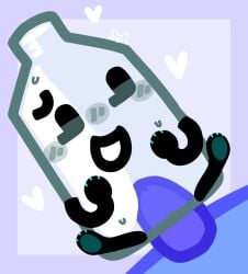 1girl1boy :) anon anonymous_male battle_for_dream_island bfdi bfdia blush bottle_(bfdi) female_focus female_penetrated ibispaint_(artwork) ibispaintx jacknjellify legs_open non-human paws penis_in_pussy see-through simple_background smile spread_legs sweat thick_outline watermark