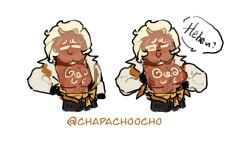 breasts breasts chapachoocho cookie_run cookie_run_kingdom male male_only pleasure_face royal_margarine_cookie