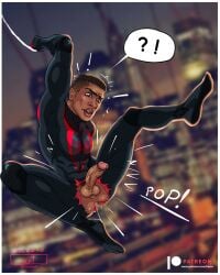 ?! african african_male boner dark-skinned_male dark_skin erect_penis erection hair_on_head hard_on hole_(anatomy) kazz-e_art male male_only marvel marvel_comics melanin miles_morales muscles muscular muscular_male ripped_clothing ripped_pants solo solo_male spider-man spread_legs tearing_open_bottoms teen_boy veiny_penis wardrobe_malfunction