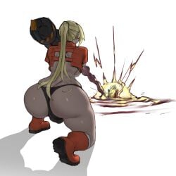 1futa 2022 ass ball_bulge balls balls_in_panties balls_under_clothes big_ass big_balls blonde_hair bubble_butt bulge character_request clothed dickgirl faceless faceless_character faceless_futanari firing_weapon flaccid from_behind full_body futa_only futa_sans_pussy futanari halo_(series) huge_ass human intersex light-skinned_futanari light_skin long_hair necrosmos one_knee panties panty_bulge partially_clothed penis penis_bulge penis_in_panties penis_under_clothes ponytail rocket_launcher skindentation solo spread_legs taint viewed_from_behind weapon wide_hips