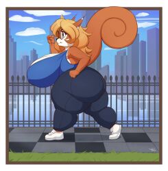 1girls anthro ass big_ass big_breasts breasts bubble_ass bubble_butt huge_ass huge_breasts huge_butt nectardreamz original_character shortstack tail thick_ass thick_thighs