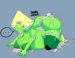 after_sex big_ass big_breasts cum_inflation cum_inside excessive_cum huge_ass jaybotmechaniac marathon_sex mrjaysin peridot_(steven_universe) shortstack steven_universe tagme visor