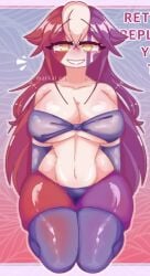 big_breasts countryhumans countryhumans_girl countryhumans_oc fevie_(markai_cat) markai_cat pov_eye_contact thick_thighs thighhighs two_tone_hair