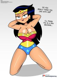 1girls 2022 bankaipacay big_penis black_hair breasts cartoon_network cleavage dc dc_comics diana_prince female female_only grey_eyes justice_league looking_at_viewer talking_to_viewer teasing teasing_viewer teen_titans_go thighs wonder_woman wonder_woman_(series) wonder_woman_(teen_titans_go)