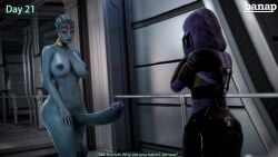 1futa 1girls 3d alien alien_girl alien_humanoid asari banap big_breasts big_penis blender blender_(software) blue_skin breasts cock comic comic_page dialogue english english_dialogue english_text female futanari huge_cock mass_effect nipples no_nut_november nude nude_futanari penis quarian samara self_upload tagme tali'zorah_nar_rayya text