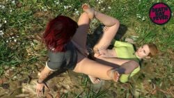 2girls 2k_games abigail_blyg blonde_hair cg colored_hair deathrayfever dirty dirty_blonde_hair dirty_feet emma_mountebank female female_ejaculation female_only forest lesbian_sex multiple_girls peeing peeing_on_another peeing_on_each_other squatting squirting supermassive_games the_quarry urine yuri