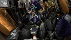 1boy 1boy1girl 1girls 3d alien alien_girl female female_kig-yar halo_(series) human human_penetrating kig-yar light-skinned_male male pompilus_sfm_twitter(artist) pov pubic_hair sex skirmisher spartan_(halo) t'vaoan