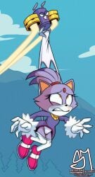 blaze the cat from sonic (series) by semidraws